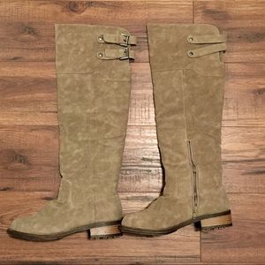 Tan suede boots